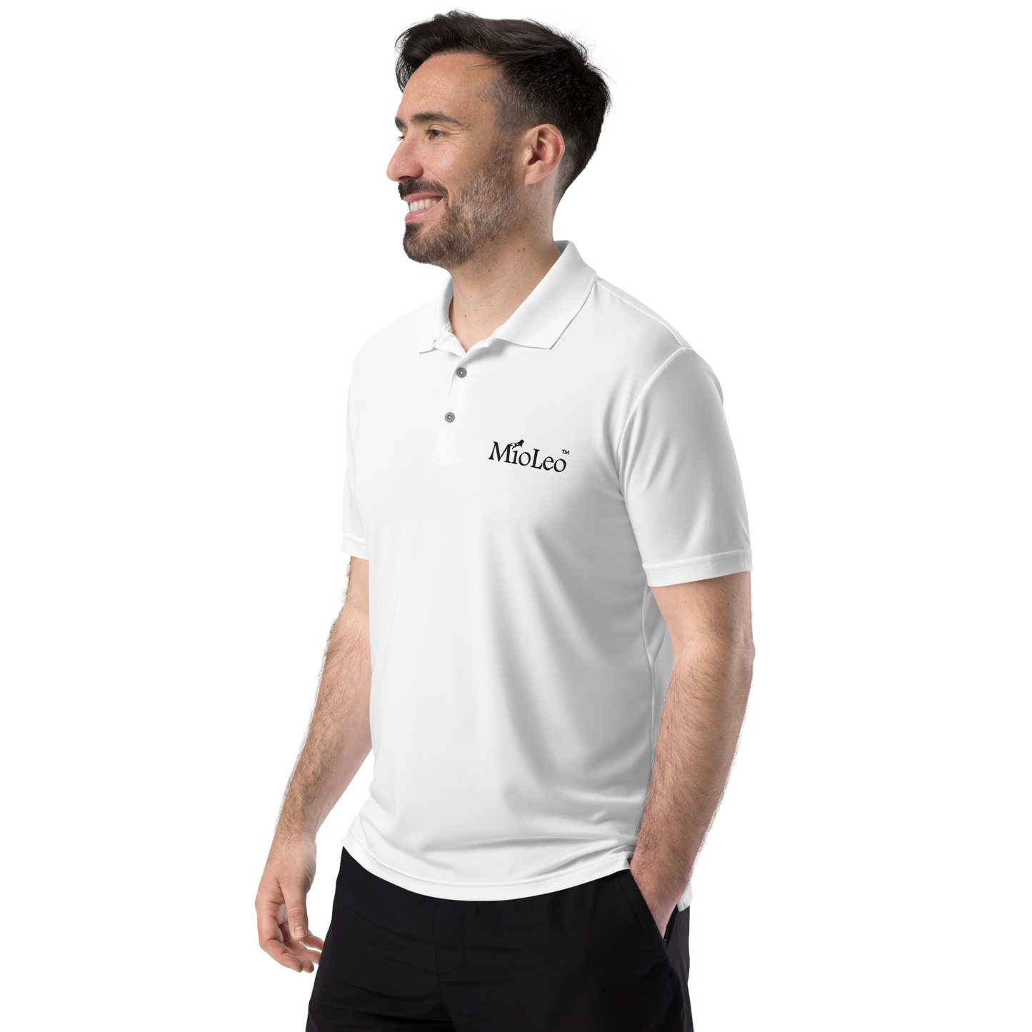 Unisex Polo-Shirt White-Line No.147 "unlimited" by MioLeo