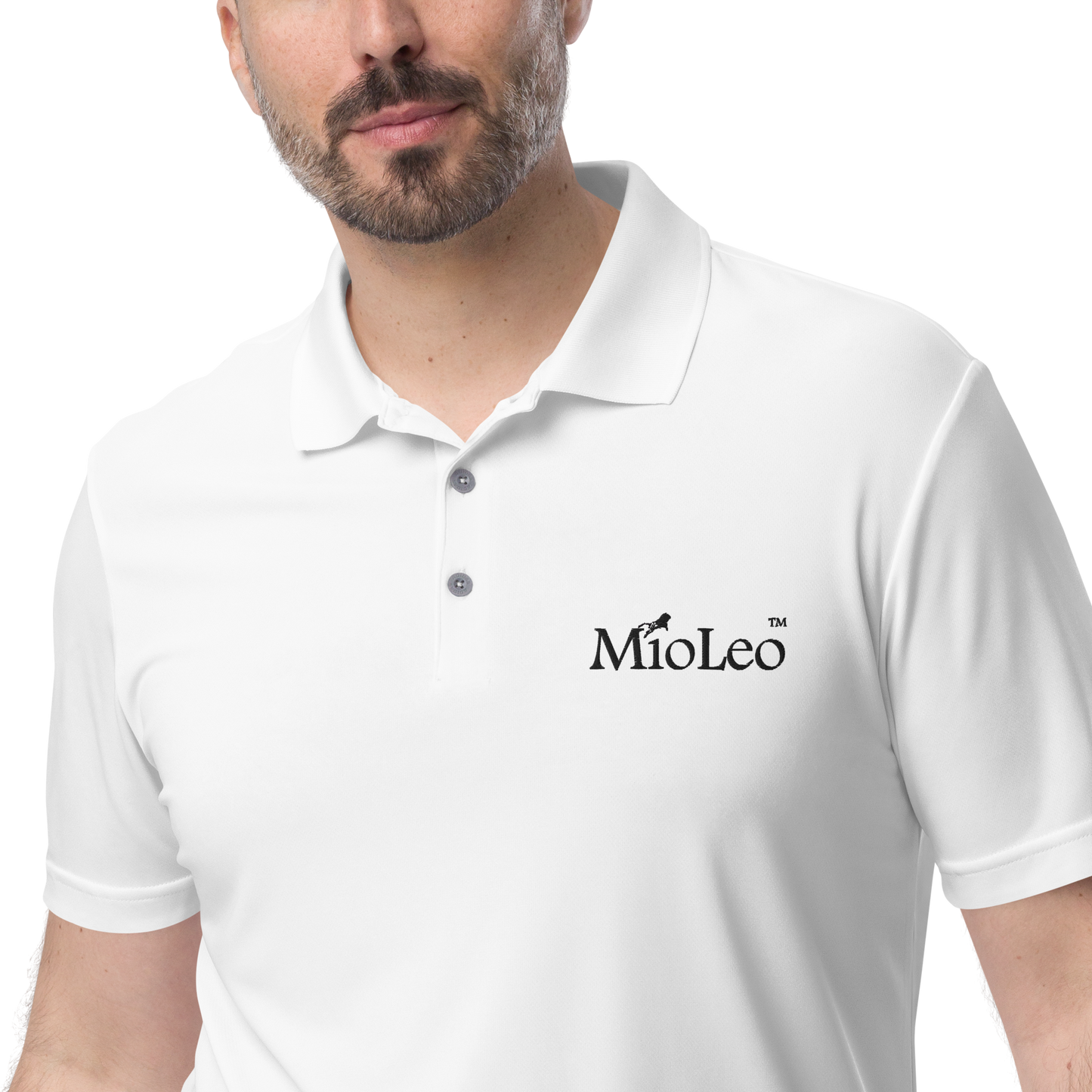 Unisex Polo-Shirt White-Line No.147 "unlimited" by MioLeo