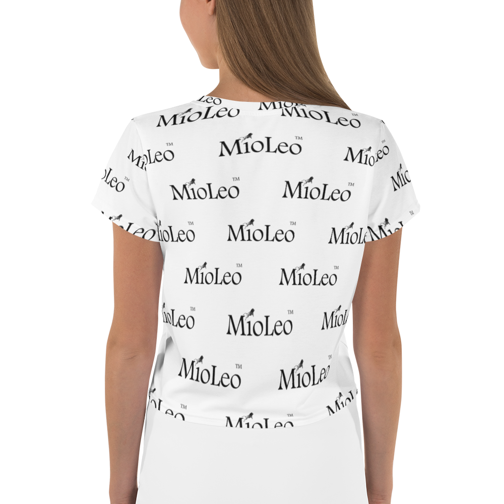 Women´s Crop Tee White-Line No.202 "1 of 1K" by MioLeo