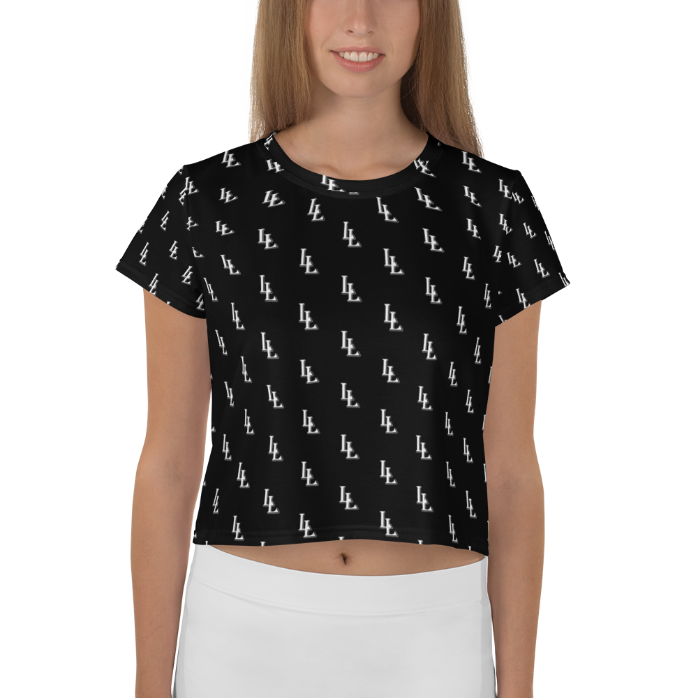 Women´s Crop Tee Black-Line No.086 "1 of 1K Master-Exclusive" by Léon LeRef
