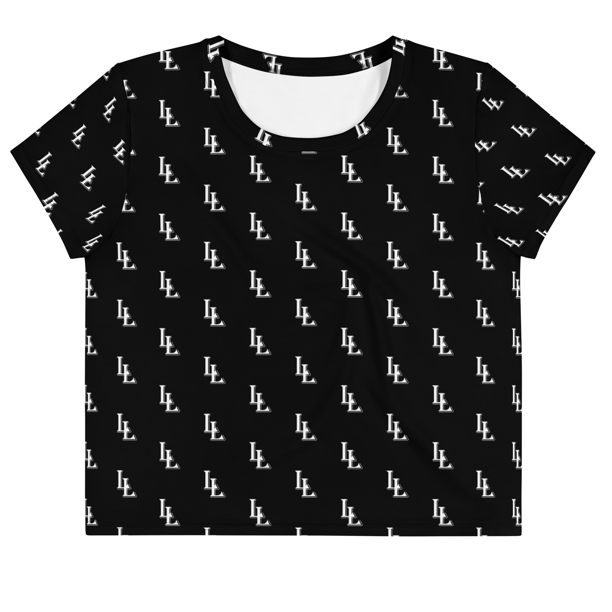 Women´s Crop Tee Black-Line No.086 "1 of 1K Master-Exclusive" by Léon LeRef