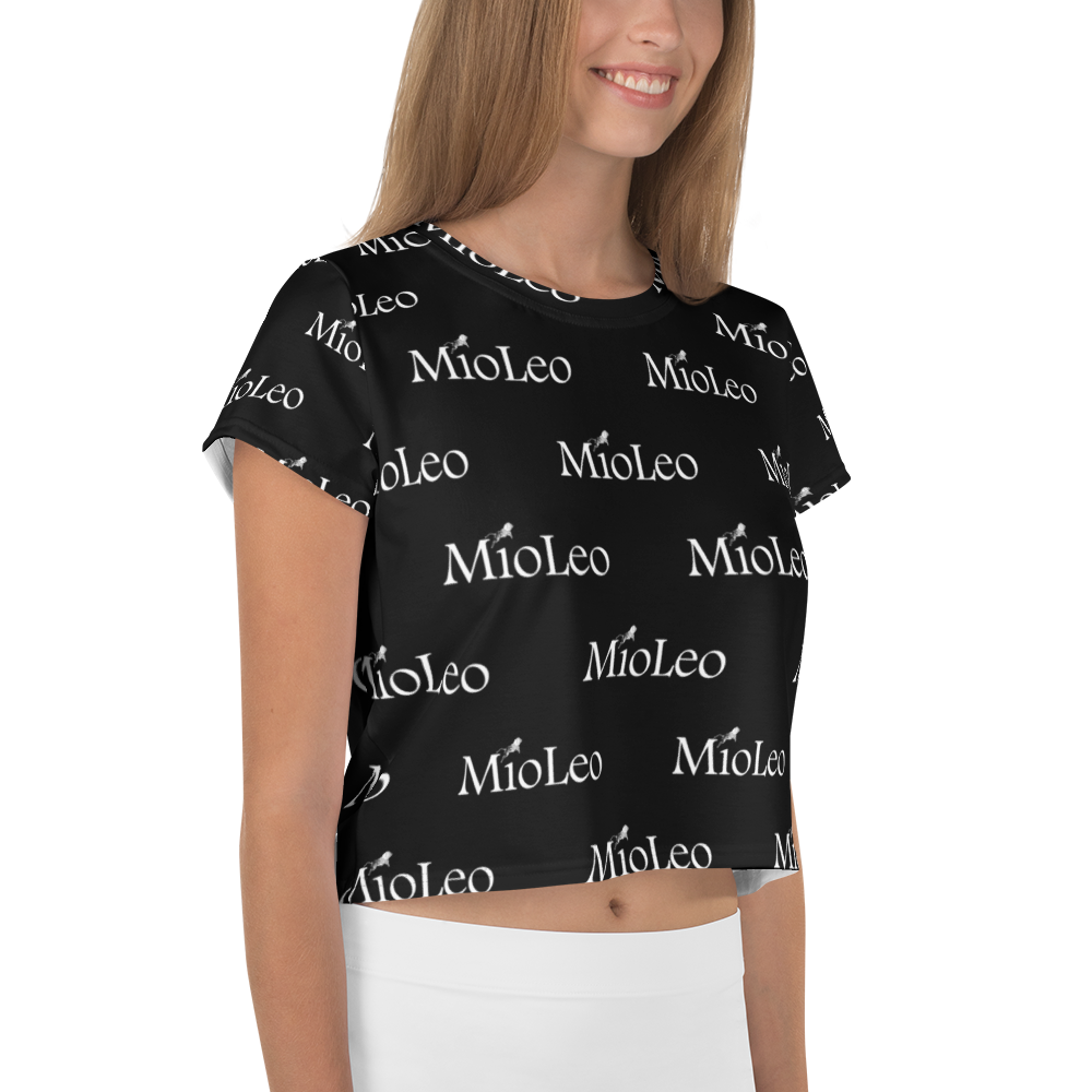 Women´s Crop Tee White-Line No.203 "1 of 1K" by MioLeo