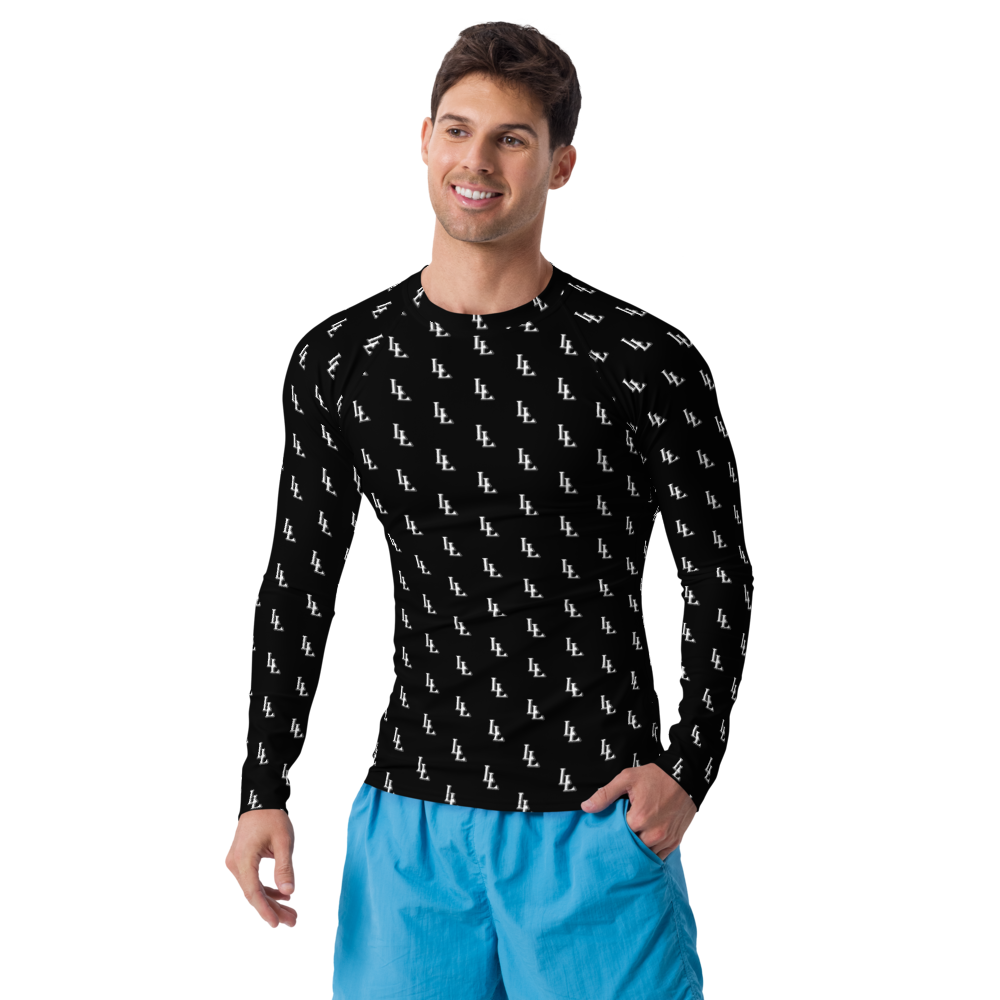 Men's Rash Guard Black-Line No.086 "1 of 2K" by MioLeo