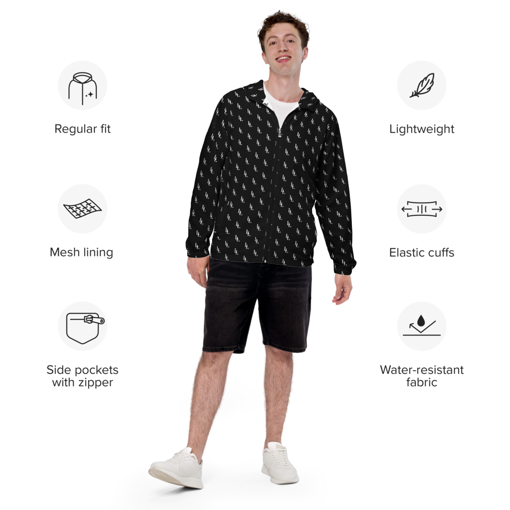 Unisex Windbreaker Black-Line No.086 "1 of 1K Master-Exclusive" by Léon LeRef
