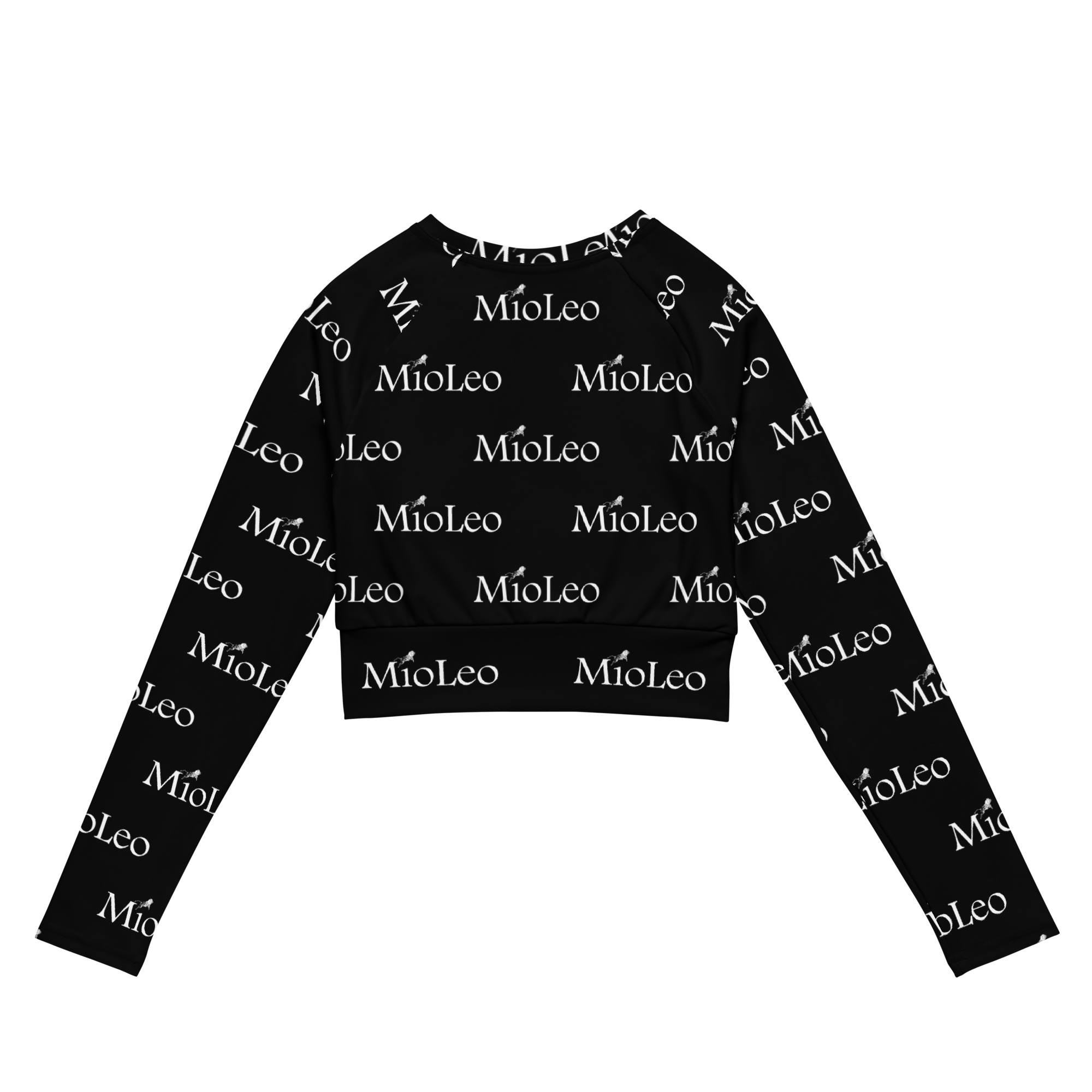 Women´s Long-Sleeve Crop-Top White Line No.203 "1 of 5K Premium-Exclusive" by MioLeo