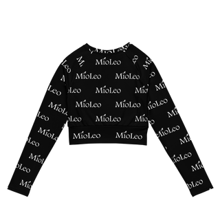 Women´s Long-Sleeve Crop-Top White Line No.203 "1 of 5K Premium-Exclusive" by MioLeo
