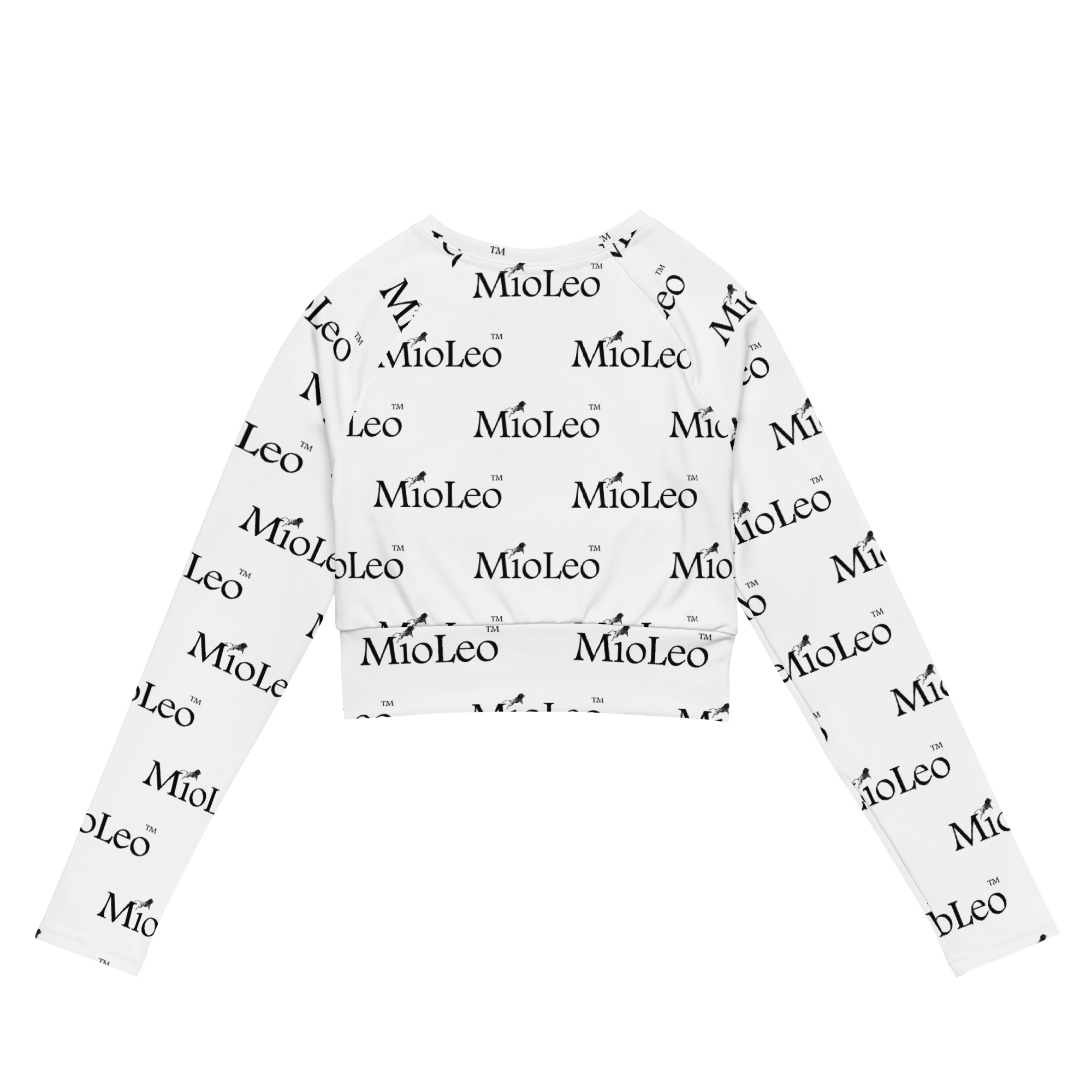 Women´s Long-Sleeve Crop-Top White Line No.202 "1 of 5K Premium-Exclusive" by MioLeo
