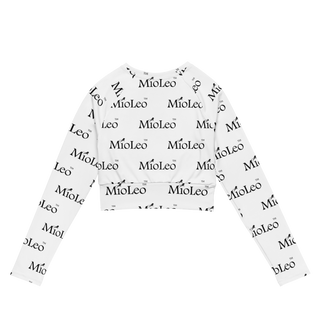 Women´s Long-Sleeve Crop-Top White Line No.202 "1 of 5K Premium-Exclusive" by MioLeo