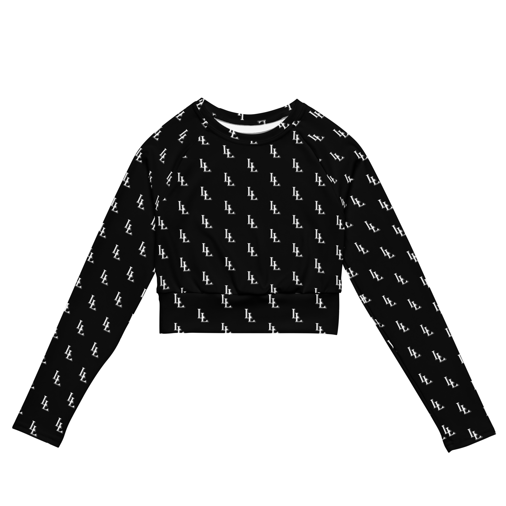 Women´s Long-Sleeve Crop-Top Black-Line No.086 "1 of 1K Master-Exclusive" by MioLeo