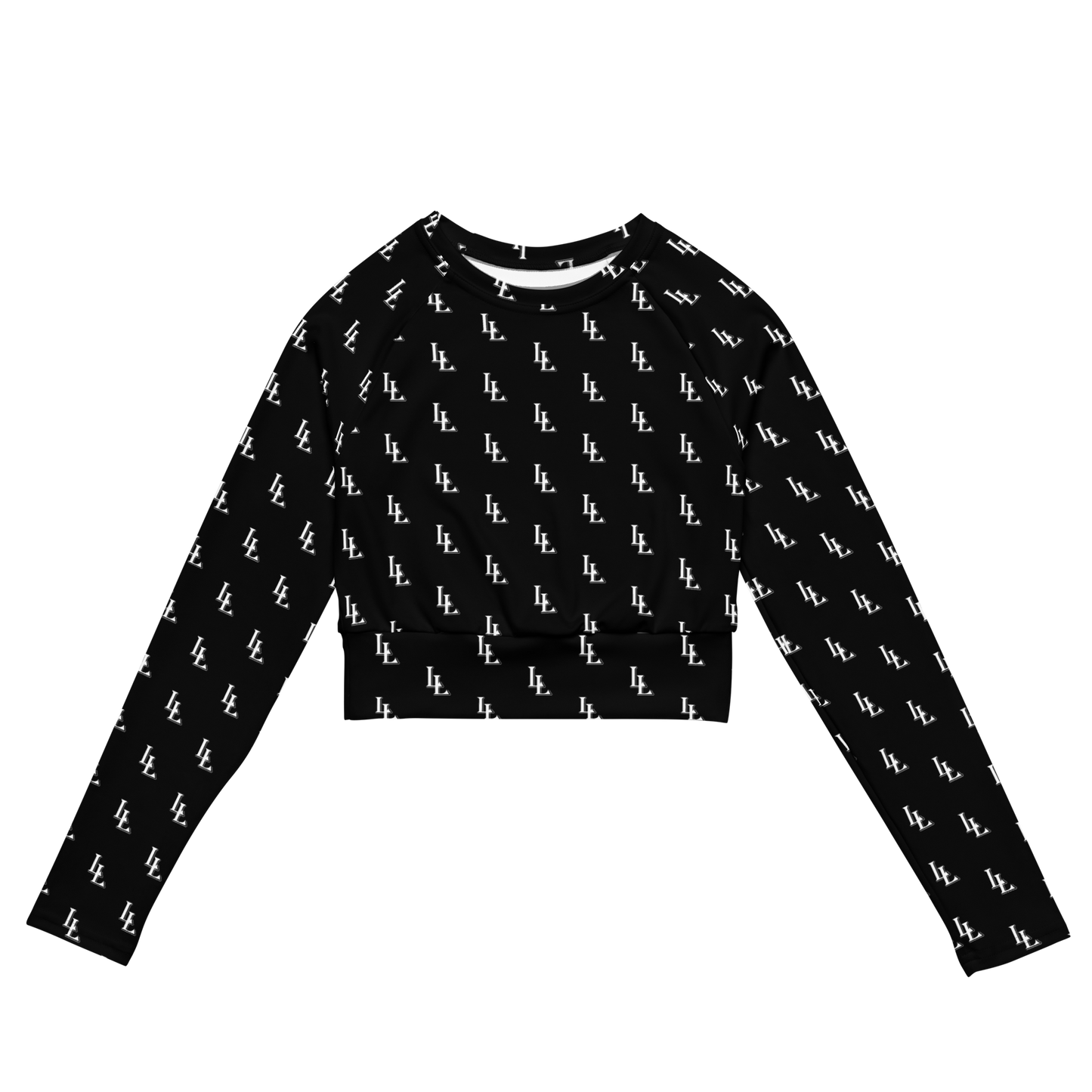 Women´s Long-Sleeve Crop-Top Black-Line No.086 "1 of 2K" by MioLeo