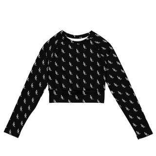 Women´s Long-Sleeve Crop-Top Black-Line No.086 "1 of 2K" by MioLeo