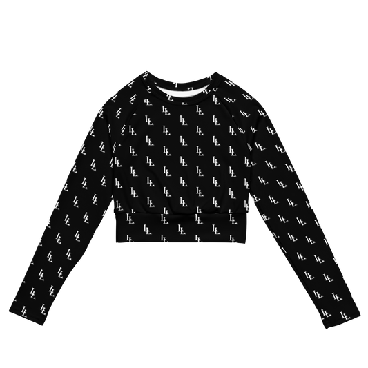 Women´s Long-Sleeve Crop-Top Black-Line No.086 "1 of 2K" by MioLeo