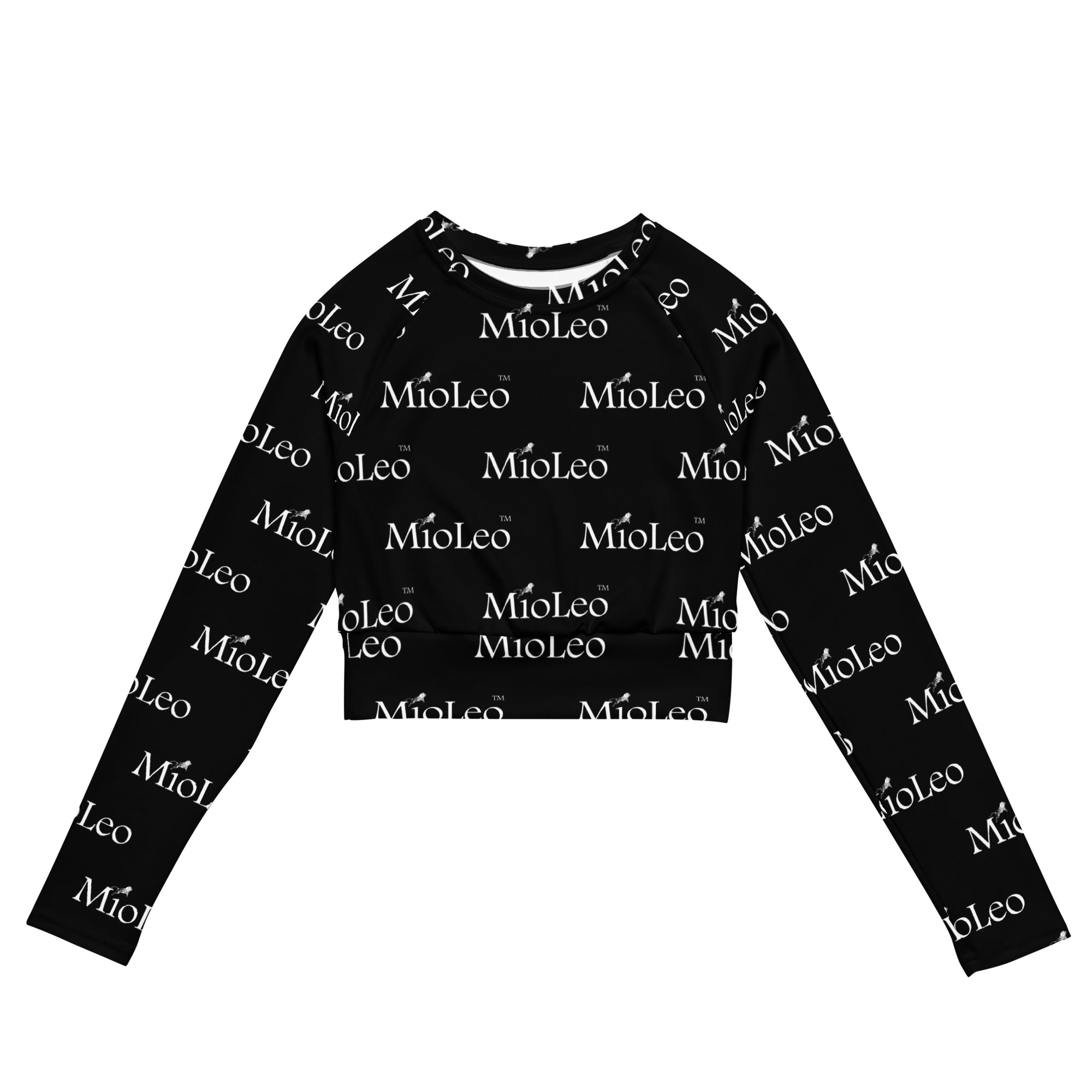 Women´s Long-Sleeve Crop-Top White Line No.203 "1 of 5K Premium-Exclusive" by MioLeo