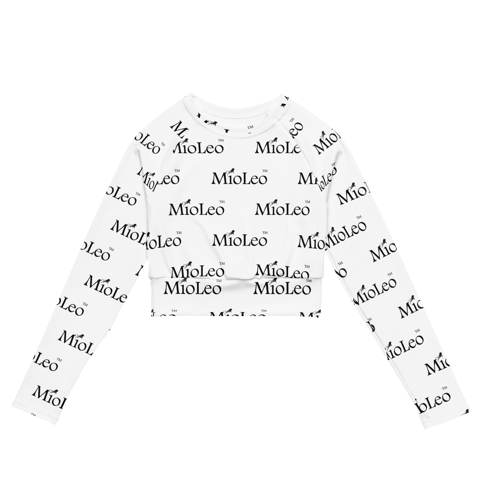 Women´s Long-Sleeve Crop-Top White Line No.202 "1 of 5K Premium-Exclusive" by MioLeo