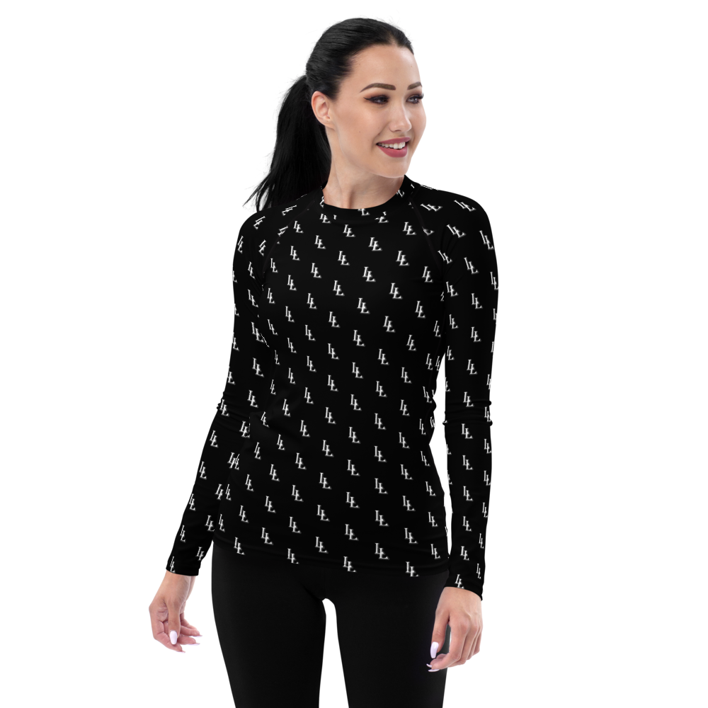 Women`s Rash Guard Black-Line No.086 "1 of 1K Master-Exclusive" by Léon LeRef