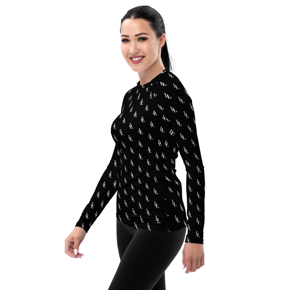 Women`s Rash Guard Black-Line No.086 "1 of 1K Master-Exclusive" by Léon LeRef