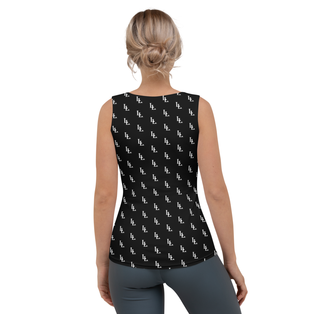 Women´s Sublimation Cut & Sew Tank Top Black-Line No.086 "1 of 2K" by Léon LeRef