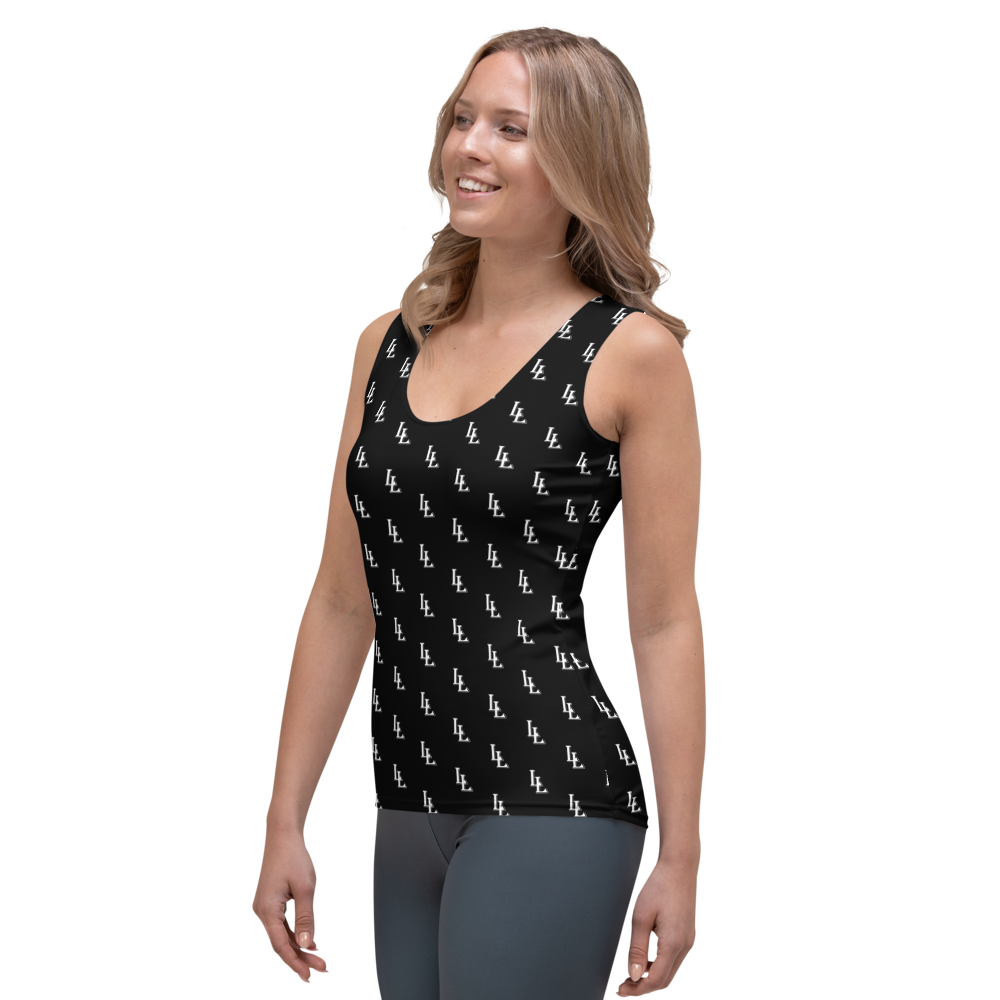 Women´s Sublimation Cut & Sew Tank Top Black-Line No.086 "1 of 2K" by Léon LeRef