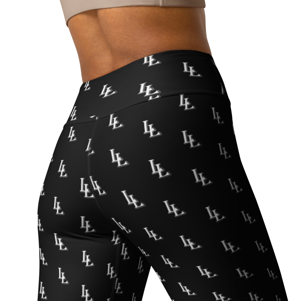 Women´s Yoga Leggings Black-Line No.086 "1 of 2K" by Léon LeRef