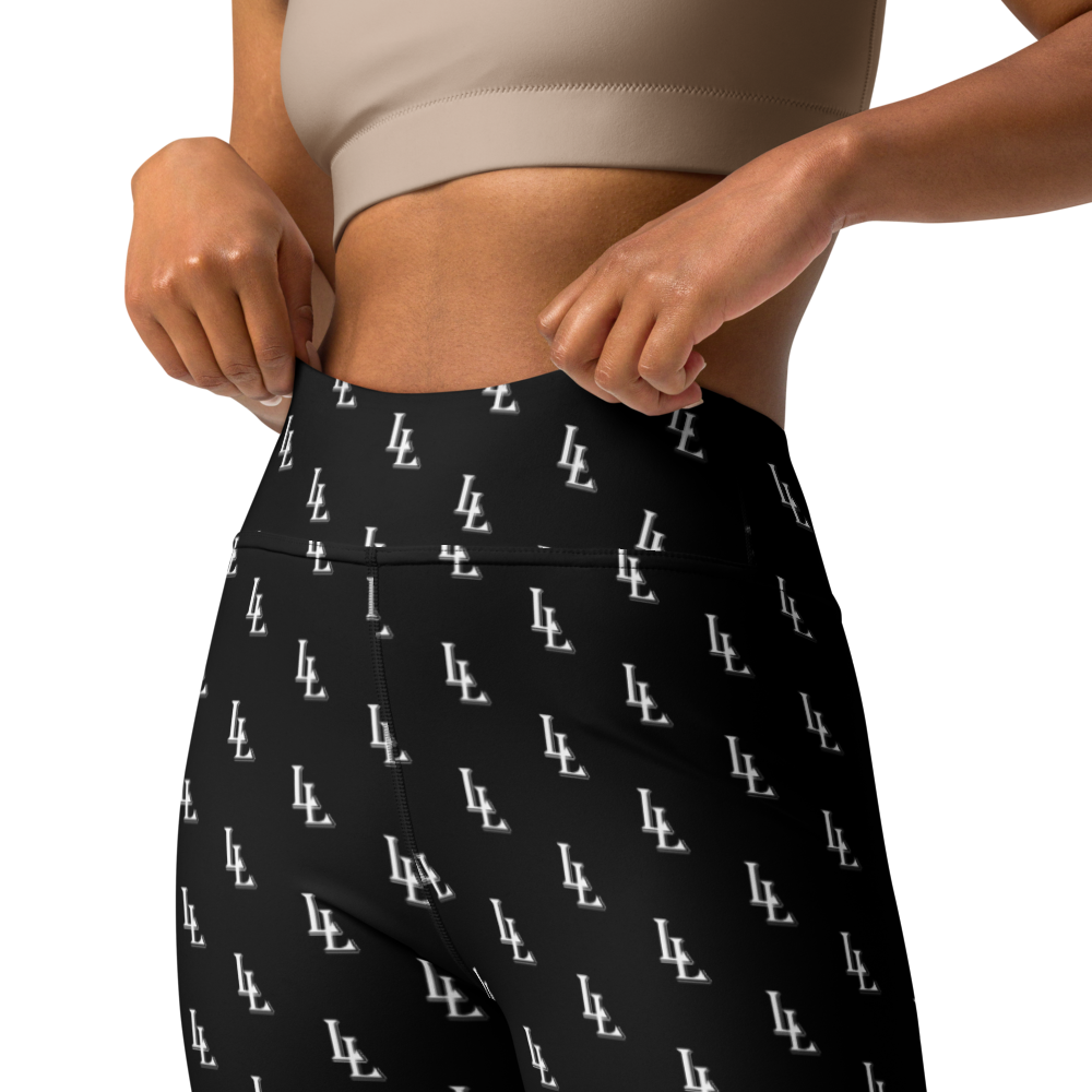 Women´s Yoga Leggings Black-Line No.086 "1 of 2K" by Léon LeRef