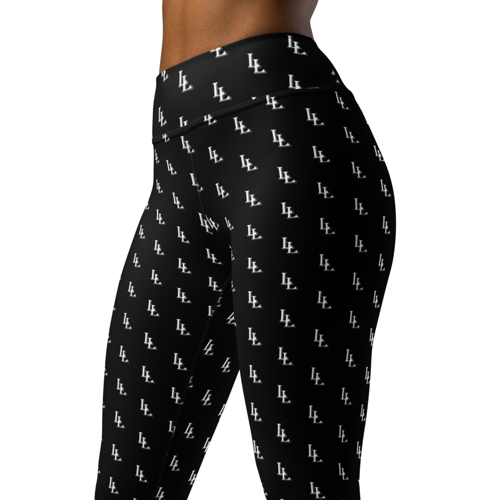 Women´s Yoga Leggings Black-Line No.086 "1 of 2K" by Léon LeRef