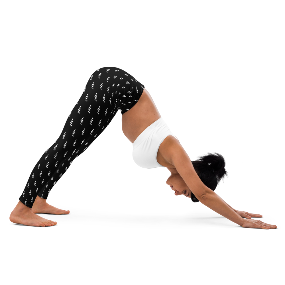 Women´s Yoga Leggings Black-Line No.086 "1 of 2K" by Léon LeRef