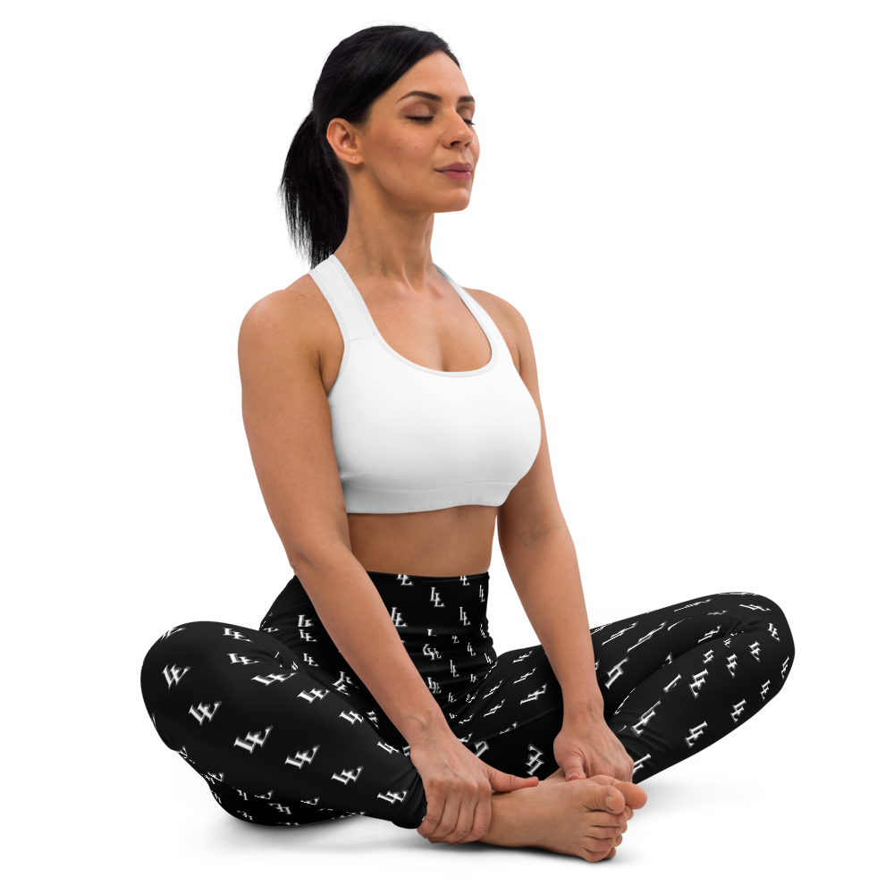 Women´s Yoga Leggings Black-Line No.086 "1 of 2K" by Léon LeRef