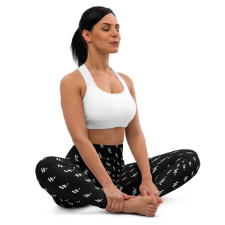 Women´s Yoga Leggings Black-Line No.086 "1 of 2K" by Léon LeRef