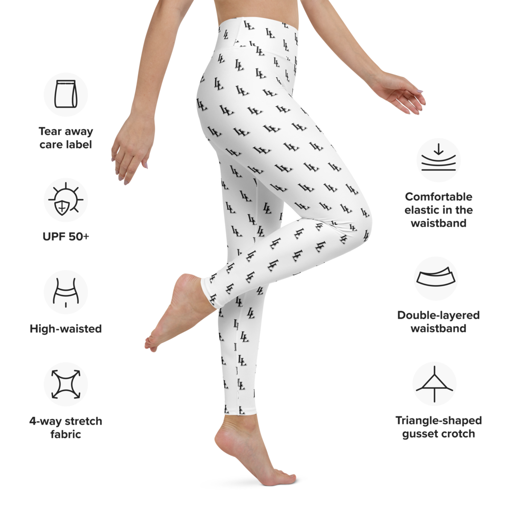 Women´s Yoga Leggings Black-Line No.085 "1 of 2K" by Léon LeRef