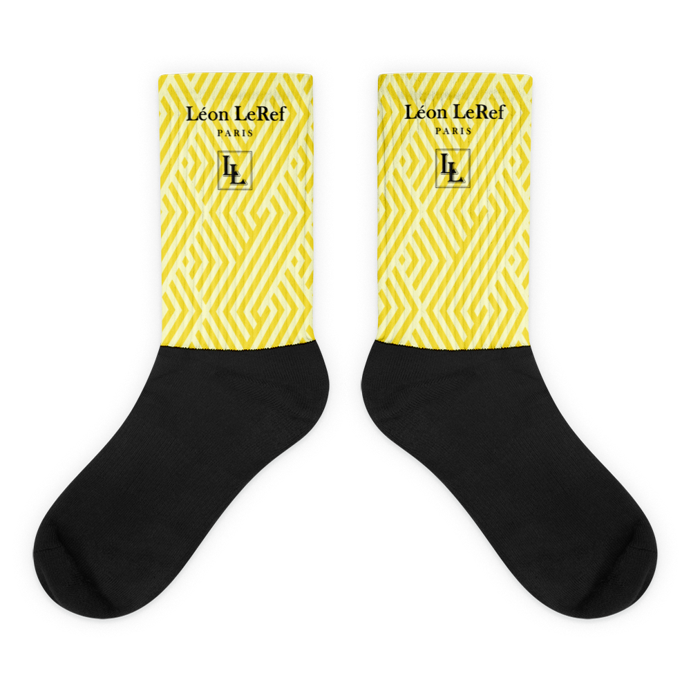 Unisex Socks - Black-Line No.045-01 "1 of 500" by Léon LeRef