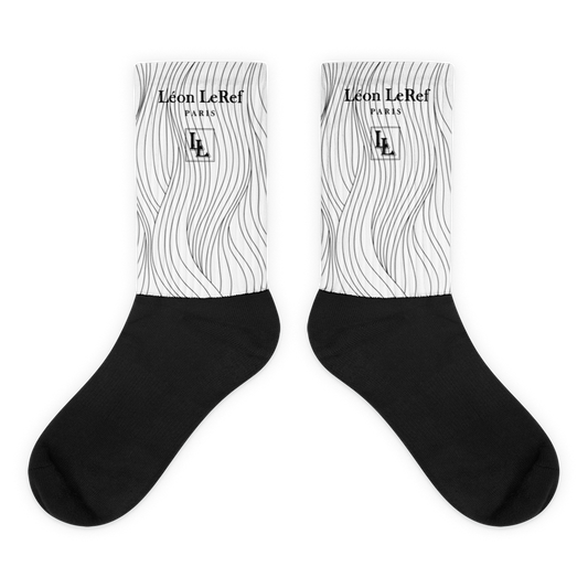Unisex Socks - Black-Line No.045-23 "1 of 500" by Léon LeRef