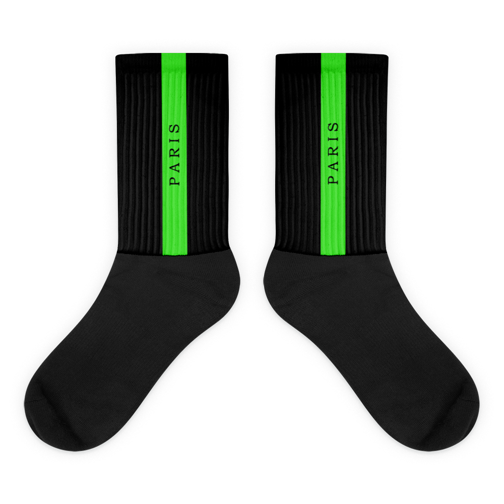 Unisex Socks - Black-Line No.07-2 "1 of 500" by Léon LeRef