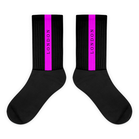 Unisex Socks - Black-Line No.06-2 "1 of 500" by Léon LeRef