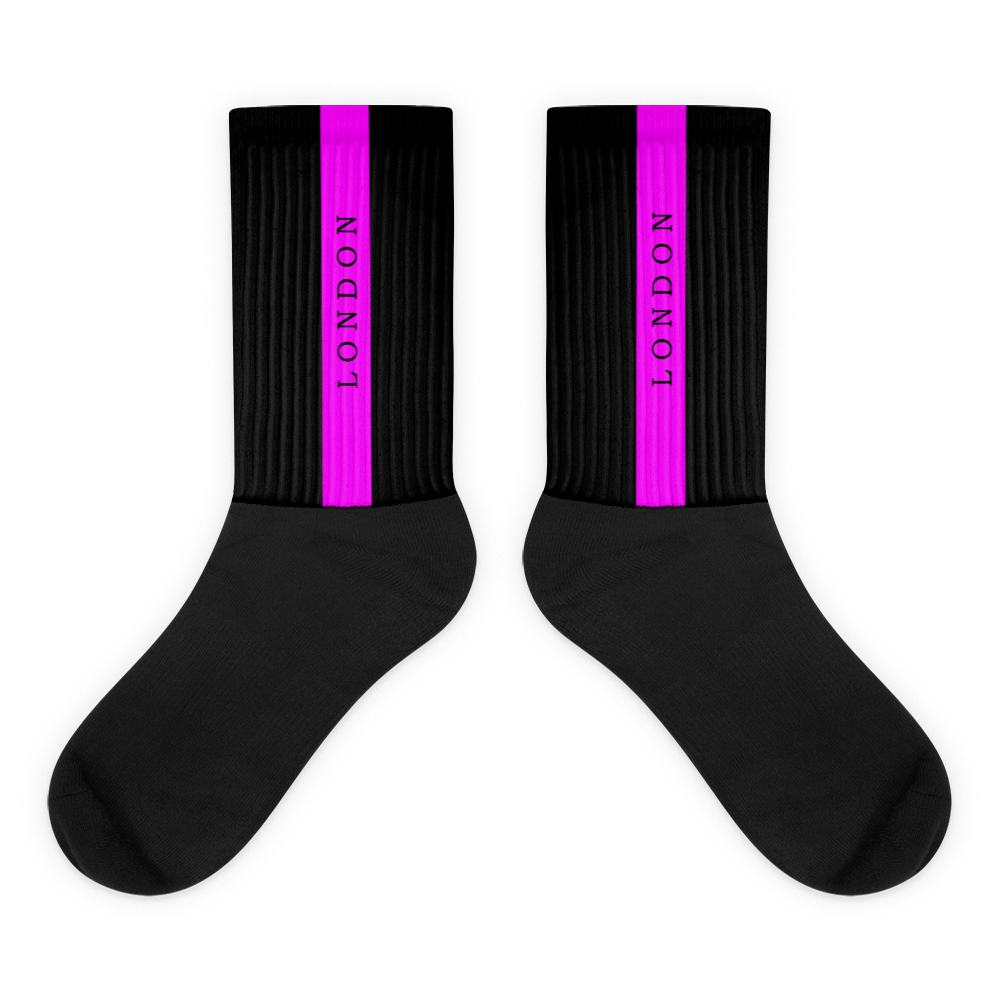 Unisex Socks - Black-Line No.06-2 "1 of 500" by Léon LeRef