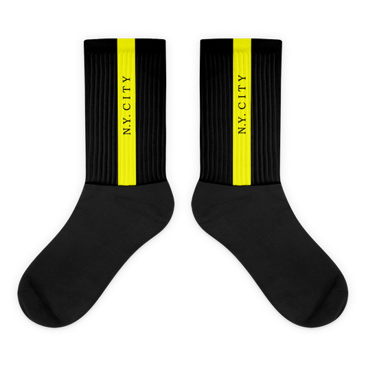 Unisex Socks - Black-Line No.02-2 "1 of 500" by Léon LeRef