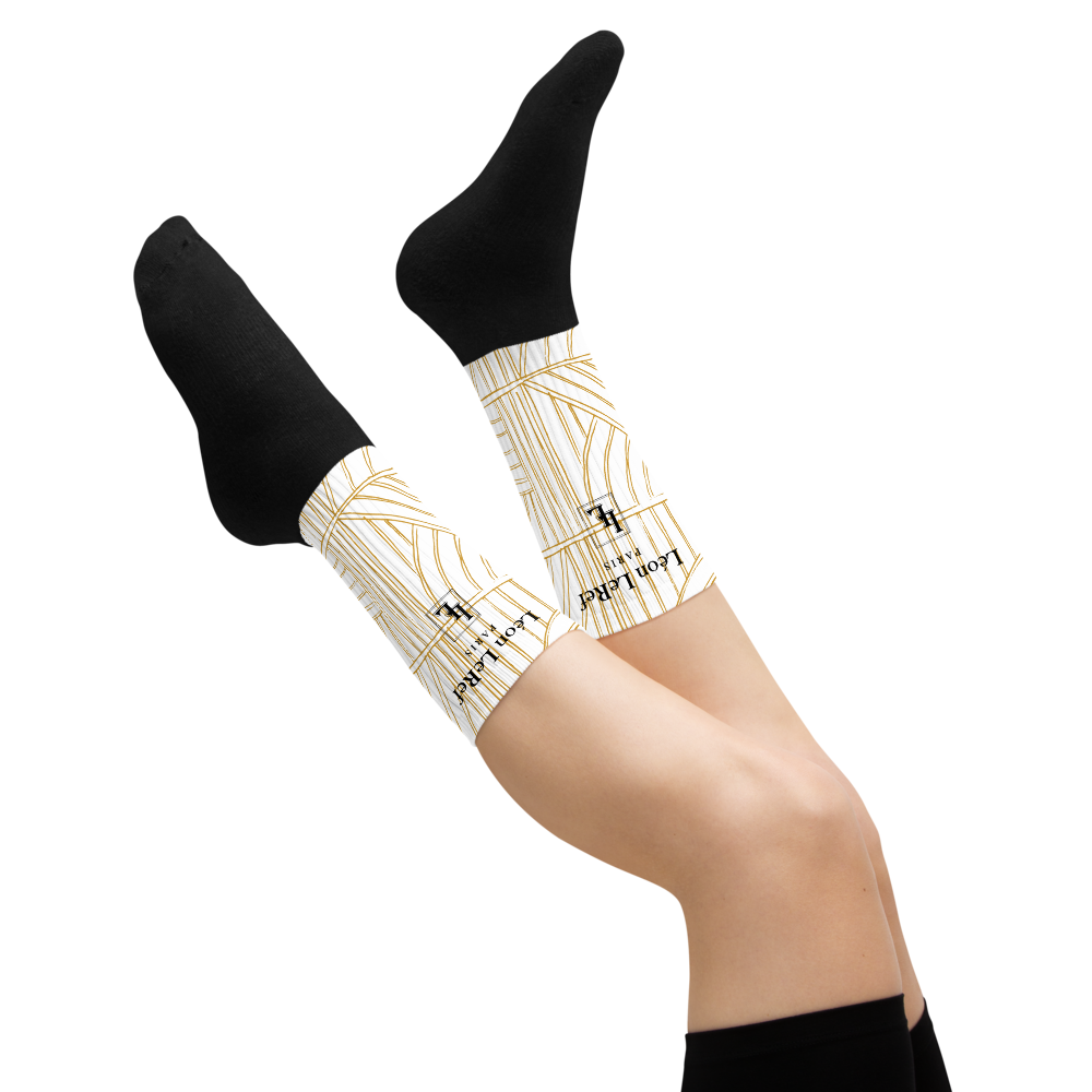 Unisex Socks - Black-Line No.045-08 "1 of 500" by Léon LeRef