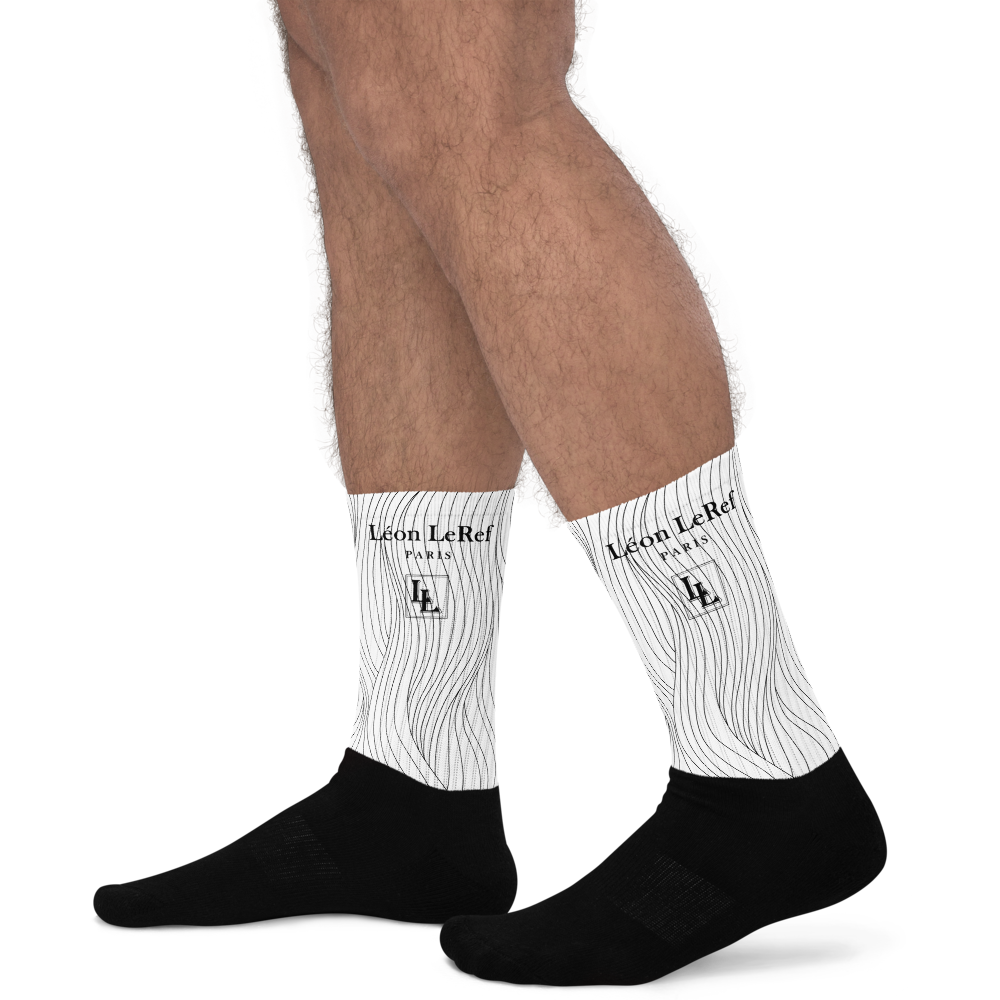 Unisex Socks - Black-Line No.045-23 "1 of 250 Ultra-Exclusive" by Léon LeRef