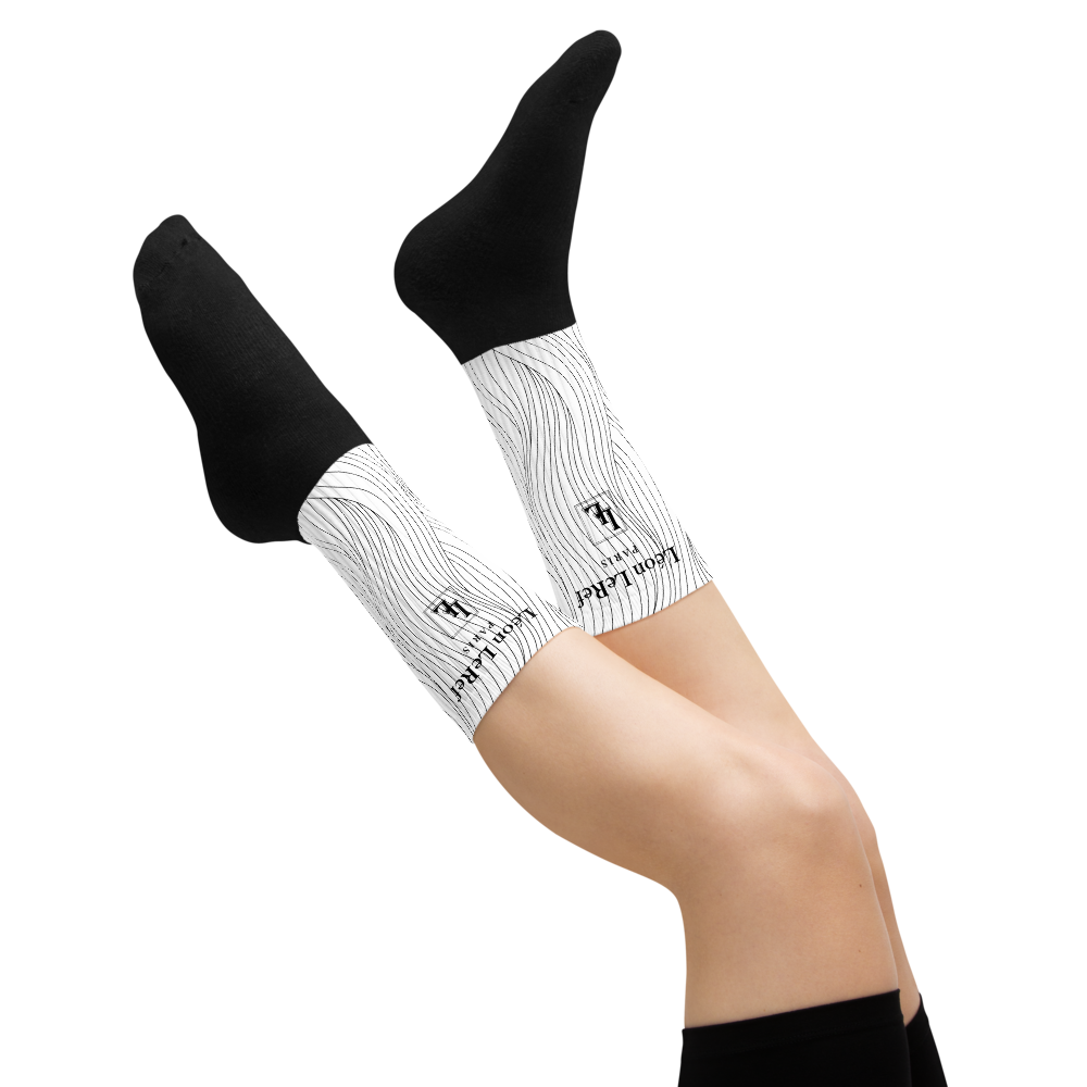 Unisex Socks - Black-Line No.045-23 "1 of 500" by Léon LeRef