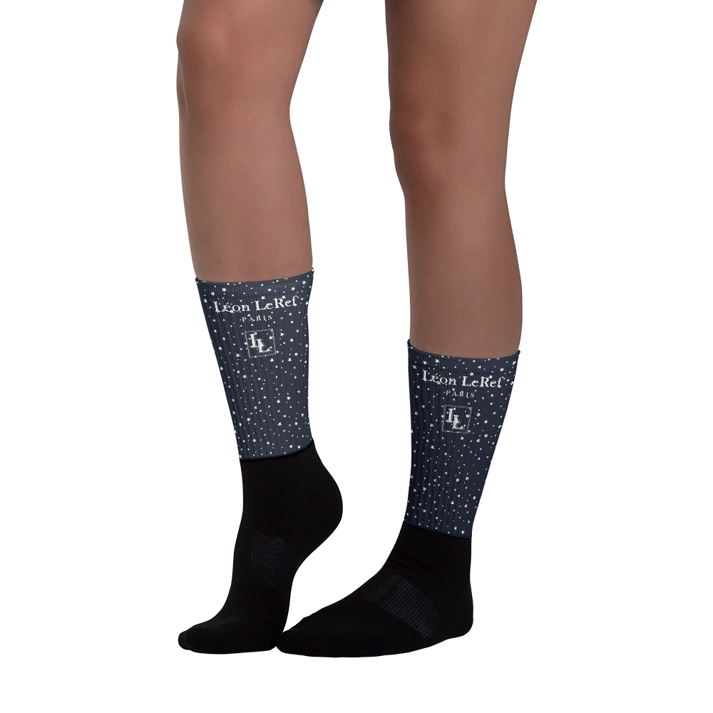 Unisex Socks - Black-Line No.045-26 "1 of 500" by Léon LeRef