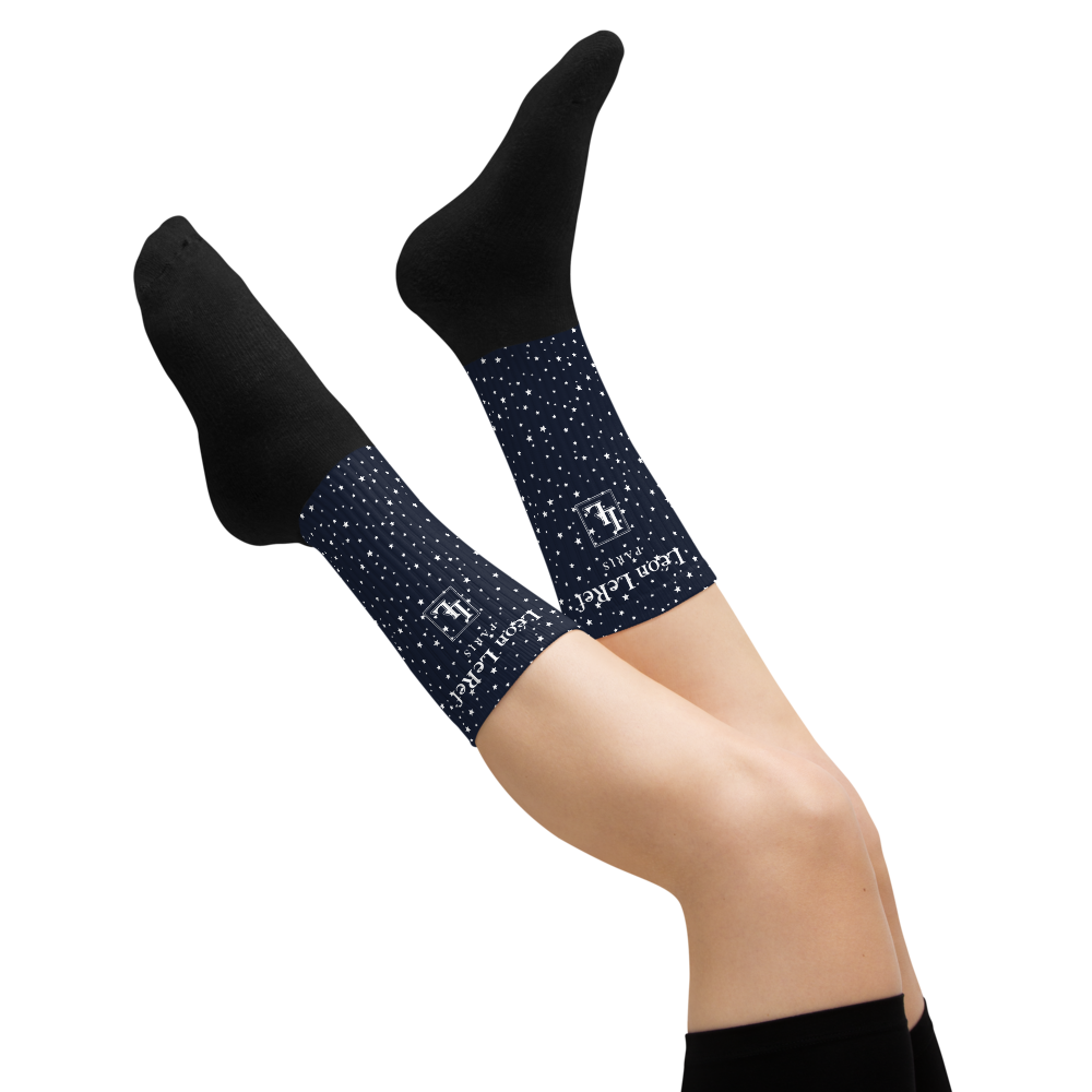 Unisex Socks - Black-Line No.045-26 "1 of 500" by Léon LeRef