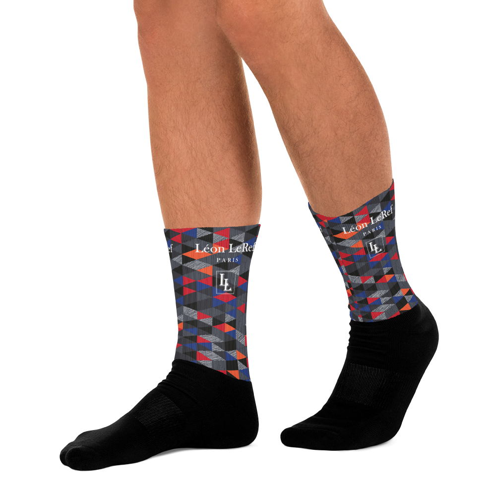 Unisex Socks - Black-Line No.045-39 "1 of 500" by Léon LeRef