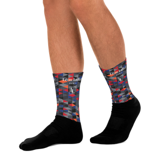 Unisex Socks - Black-Line No.045-39 "1 of 500" by Léon LeRef