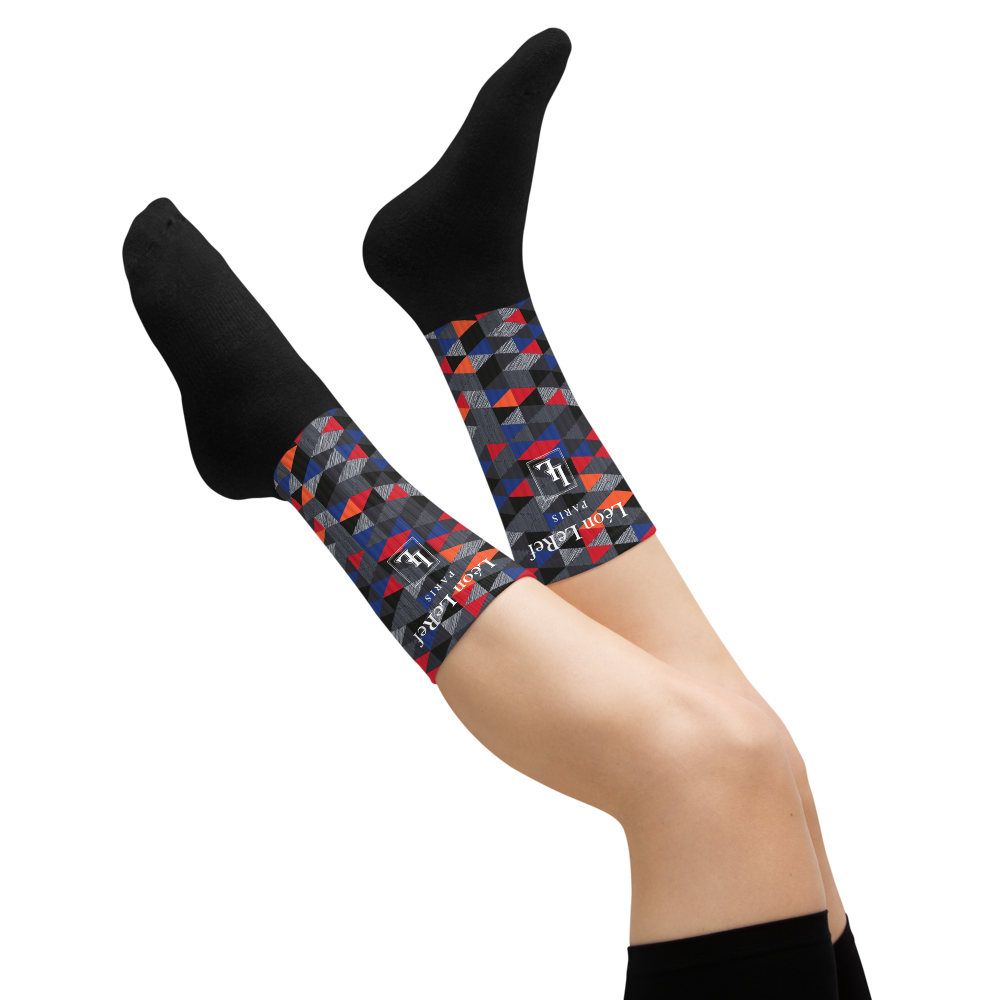 Unisex Socks - Black-Line No.045-39 "1 of 500" by Léon LeRef