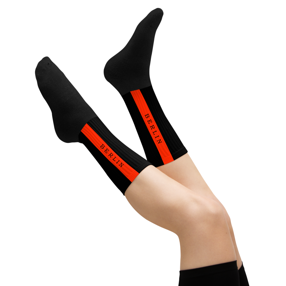 Unisex Socks - Black-Line No.03-2 "1 of 500" by Léon LeRef