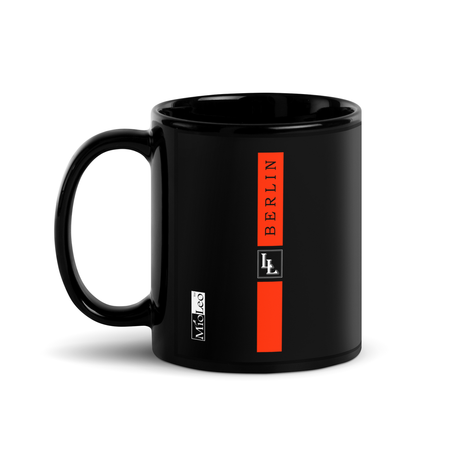 Glossy Mug Black-Line No.709 "1 of 5K" by Léon LeRef