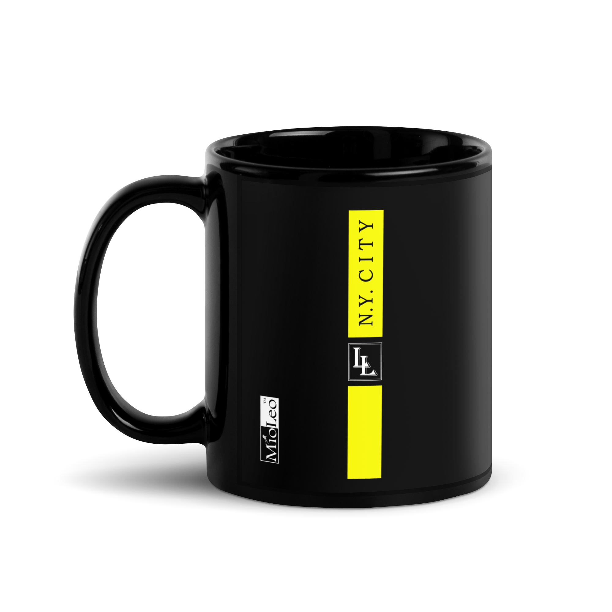 Glossy Mug Black-Line No.700 "1 of 5K" by Léon LeRef