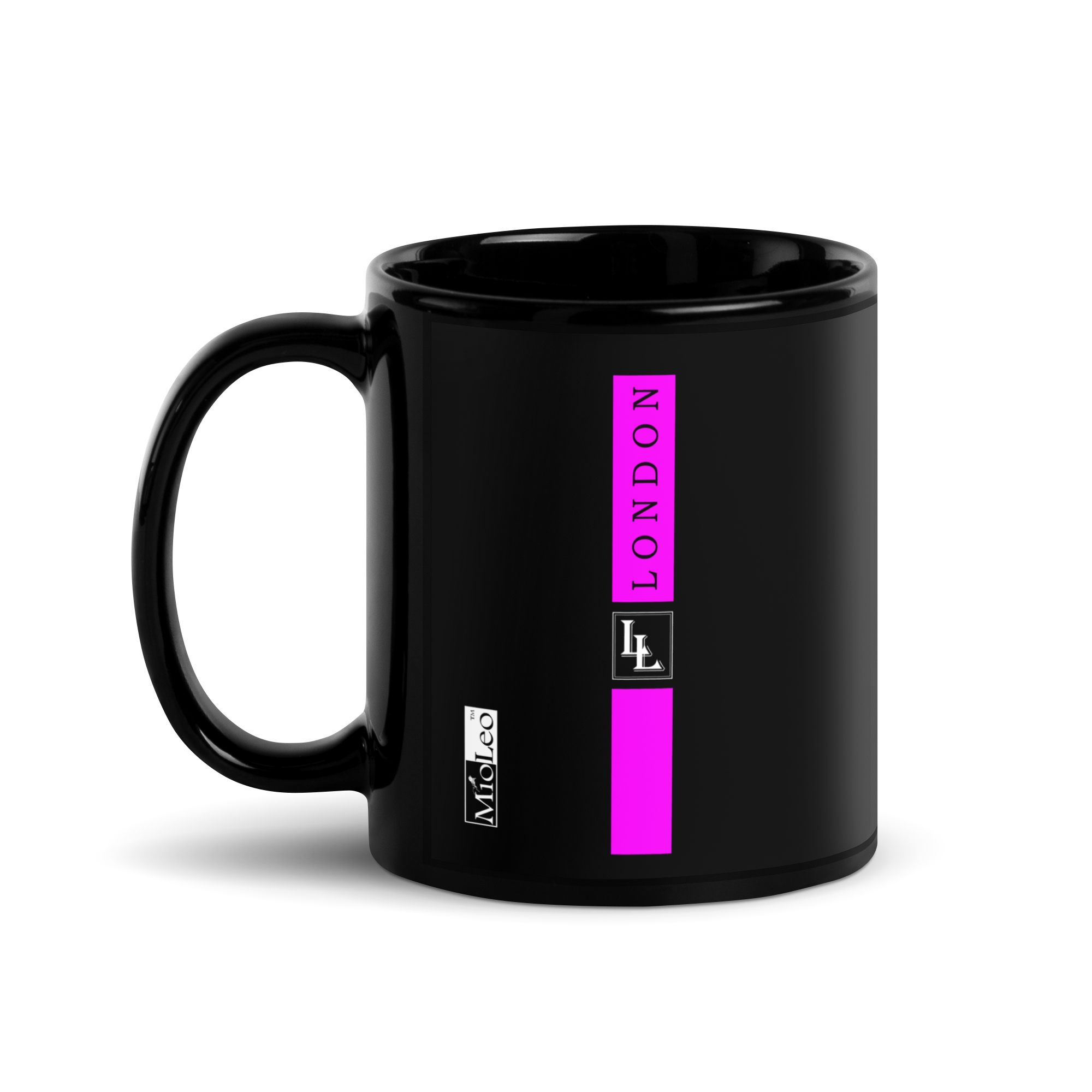 Glossy Mug Black-Line No.701 "1 of 5" by Léon LeRef