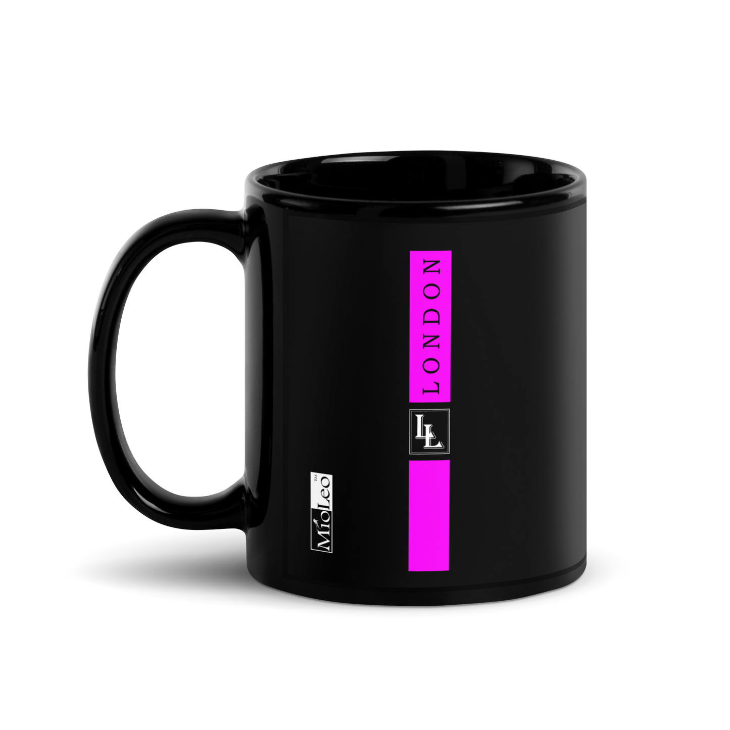 Glossy Mug Black-Line No.701 "1 of 5" by Léon LeRef