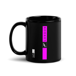 Glossy Mug Black-Line No.701 "1 of 5" by Léon LeRef