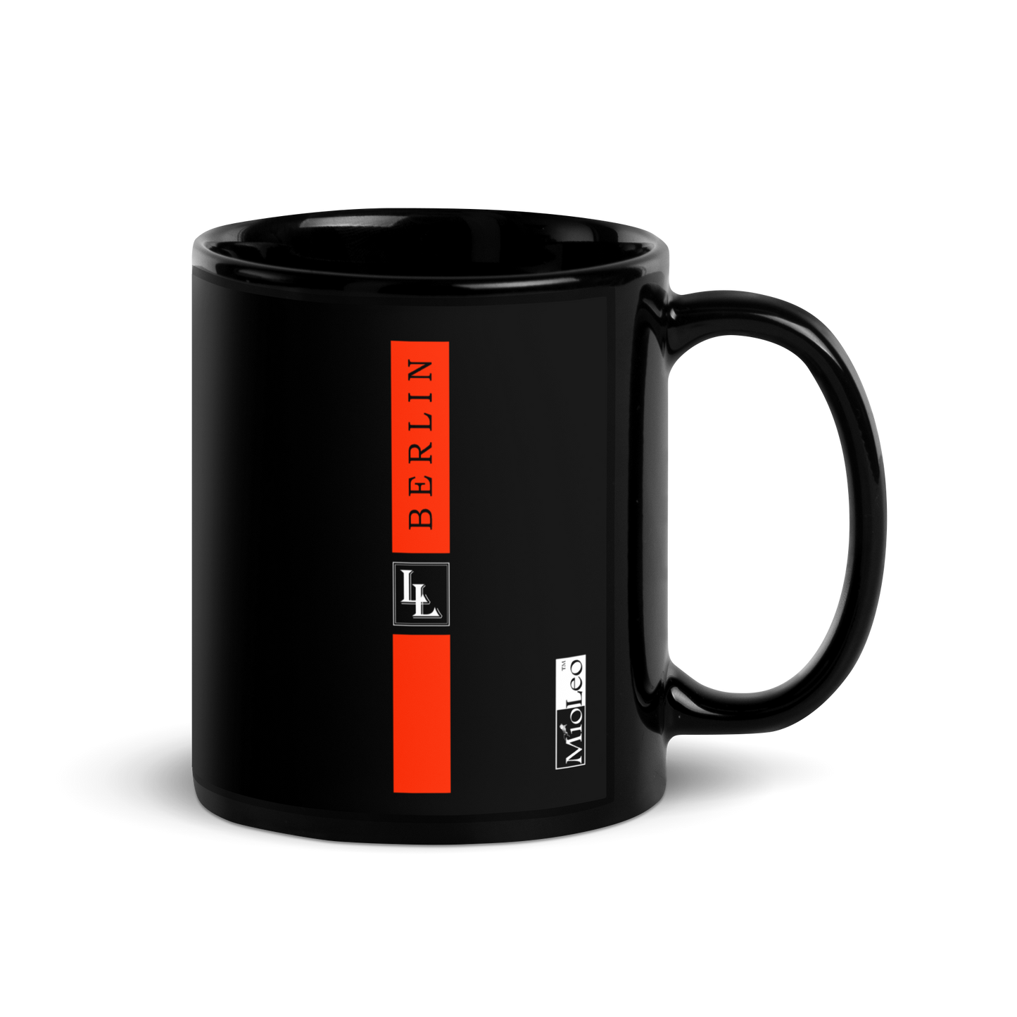 Glossy Mug Black-Line No.709 "1 of 5K" by Léon LeRef